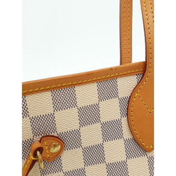 Louis Vuitton Damier Azur White Neverfull Tote Bag - Picture 6 of 8